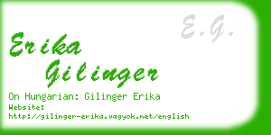 erika gilinger business card
